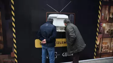 Şantiye izleme alanının iç mekan görüntüsü