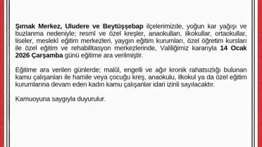 Şırnak kar yağışı ve temizlik ekipleri