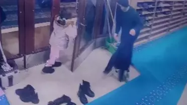 Güvenlik kamerası kaydı: ayakkabı çalan şüpheli