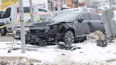 Yozgat'ta kaza sonrası araçların durumu