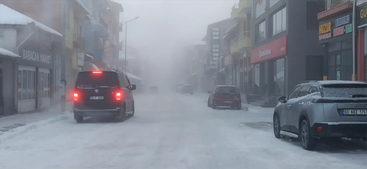Tokat Yeşilyurt’ta Karla Bembeyaz Görüntüler: Drone Kameraları Şehri İzliyor