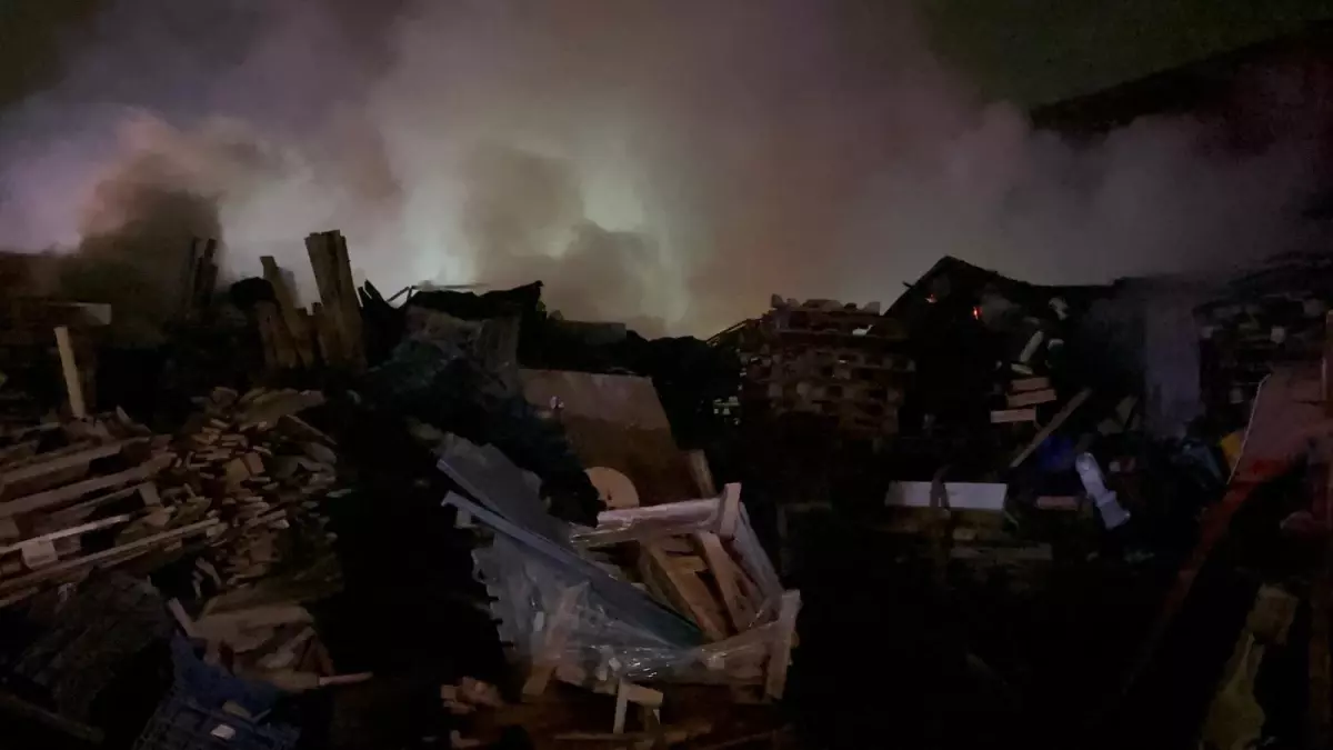 Bursa'da Palet Fabrikasında Çıkan Yangın Kontrol Altına Alındı, Güvercinler Güvende