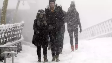 İstanbul’da kar yağışı görüntüsü