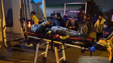 İnegöl'de çarpışan otomobiller