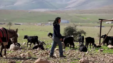 Göç eden Filistinli ailelerin çadır kampı