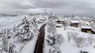 Drone ile çekilmiş Kocaali kar manzarası
