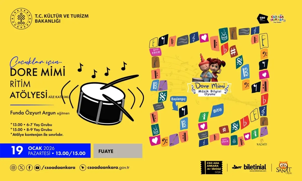 CSO Ada Ankara’da Yarıyıl Tatili Çocuklara Yönelik Tiyatro, Müzik ve Bilim Programı