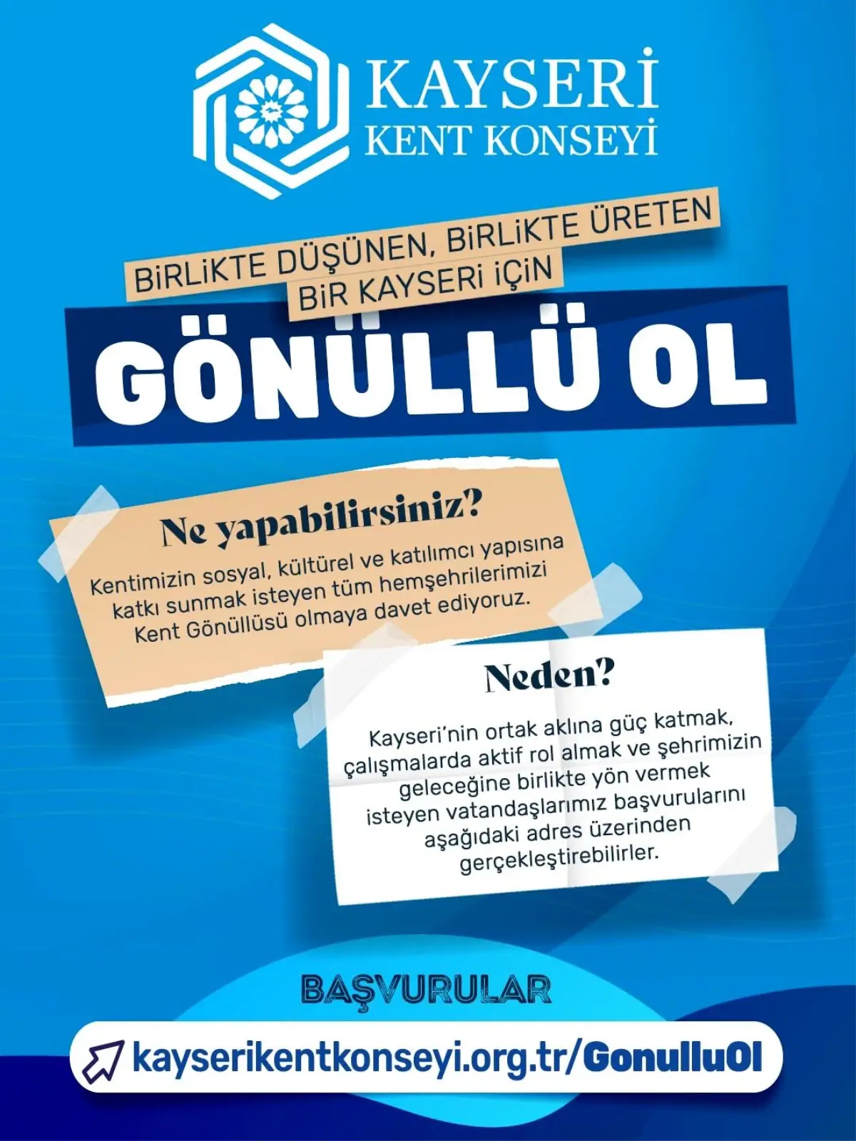 Kayseri Kent Konseyi'nden Gönüllü Katılımı Artıran Yeni Başvuru Platformu
