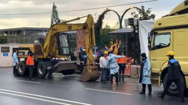 Oligark İstanbul gece kulübünün kaçak bölümlerinin yıkım aşaması