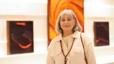 Semra Özümerzifon'un atık balık ağlarından oluşturduğu bir eser fotoğrafı