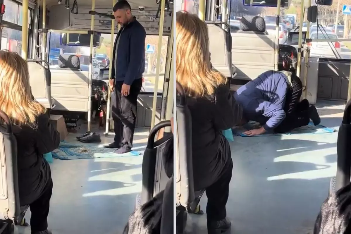 Otobüs Şoförünün Namaz Anı Sosyal Medyada Tartışma Yarattı