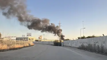 Yangının söndürülme anı