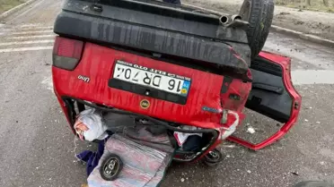 Kazaya karışan otomobilin fotoğrafı