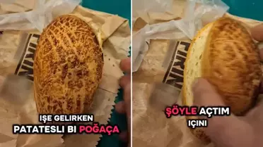 Patatesli poğaçanın iç kısmı