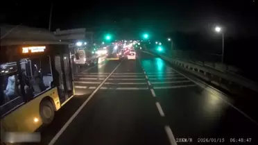 Kaza sonrası Başakşehir trafiği