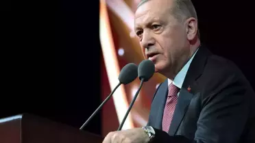 Erdoğan'ın sahnede verdiği konuşma
