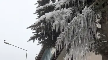 Kars’taki buz sarkıtları