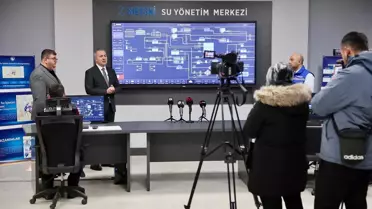 SCADA kontrol paneli ve su şebekesi