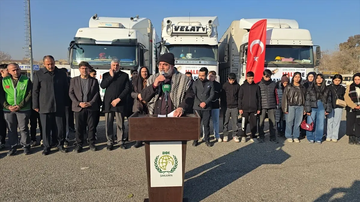 Şanlıurfa’dan Halep’e Üç Tır İnsani Yardım Gönderildi