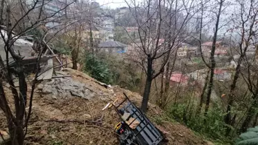 Heyelan sonrası çökme anı