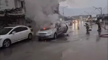 Söndürülmüş otomobilin görüntüsü