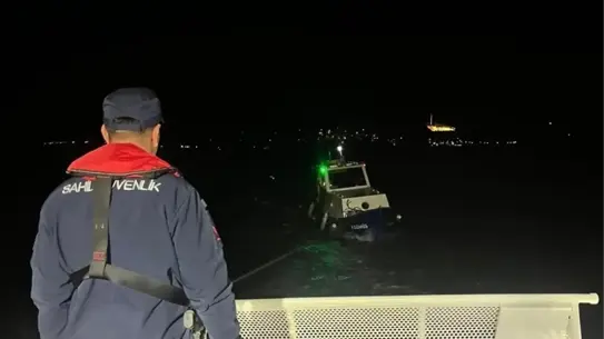 Kurtarılan tekne ve yolcular