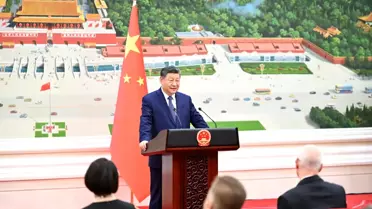 Xi Jinping ve 18 yeni büyükelçinin grup fotoğrafı