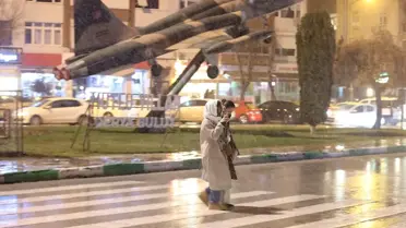 Kar yağışı sonrası beyaz örtüyle kaplı yüksek kesimler