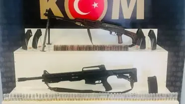 Operasyon sırasında ele geçirilen silah ve mühimmat