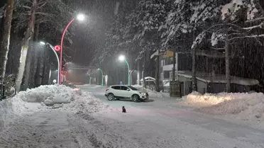 Başçiftlik kayak merkezinde bir metre kar