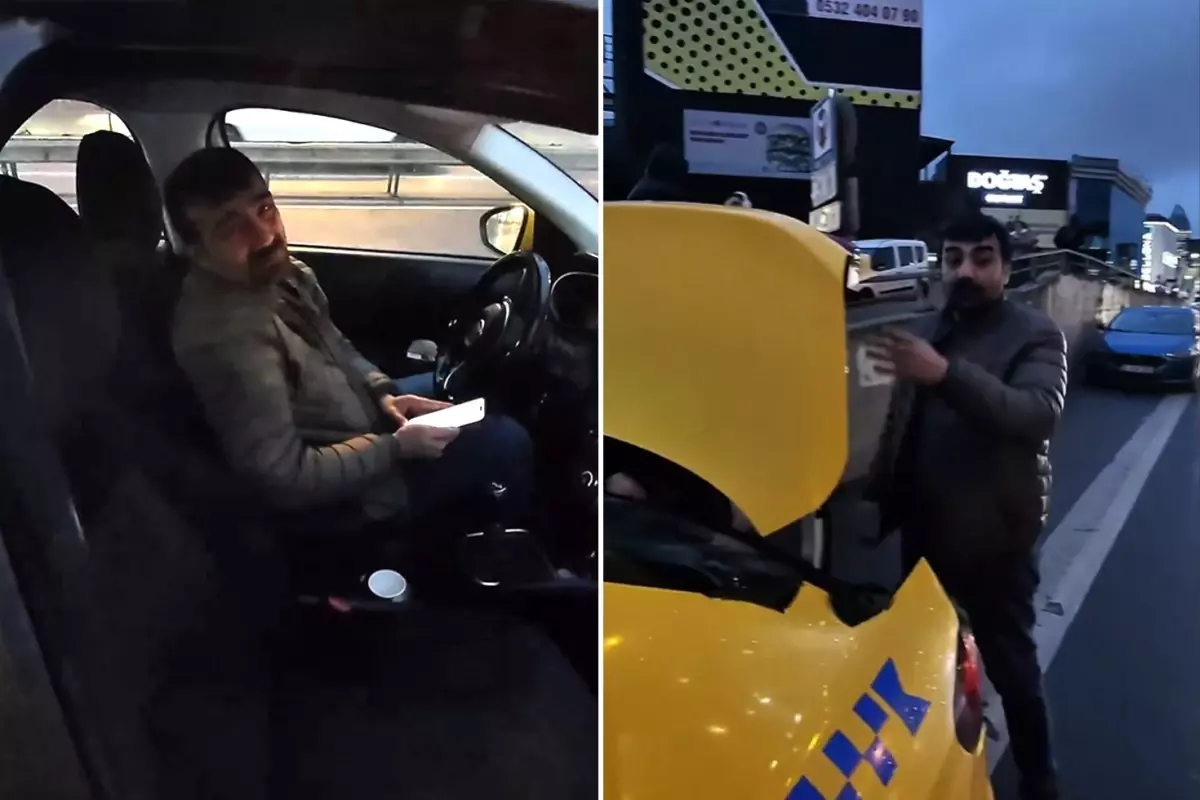 Ataşehir'de Taksi Şoförü, Yolcu Sayısı ve Güzergah İddiaları Nedeniyle 4 Kişiyi Araçtan İndirdi