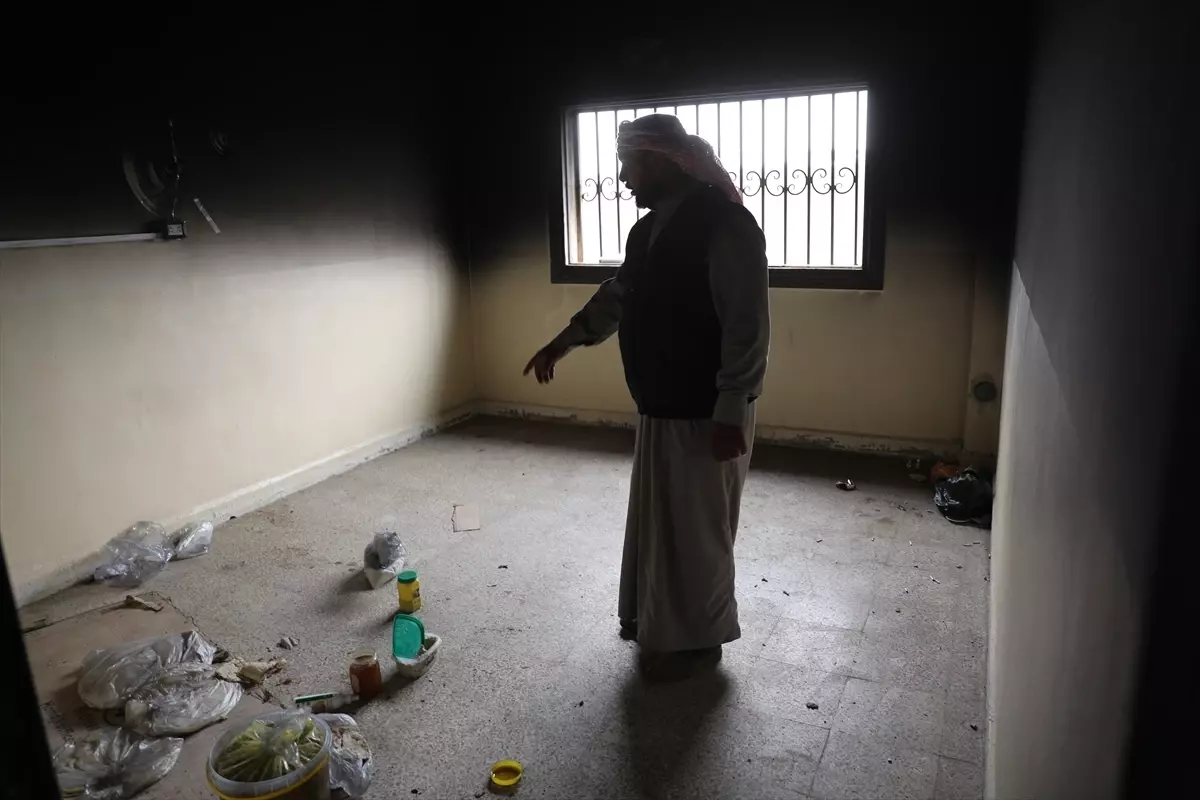 Halep’te YPG/SDG Cezaevi’ndeki Yangın ve Tahribat Görüntüleri