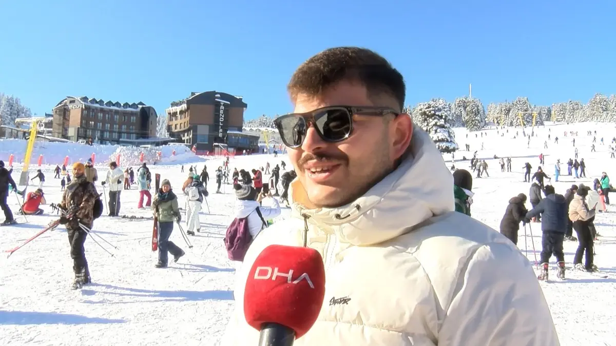 Uludağ’da Sömestir Tatilinin İlk Gününde Kalabalık Yoğunluğu