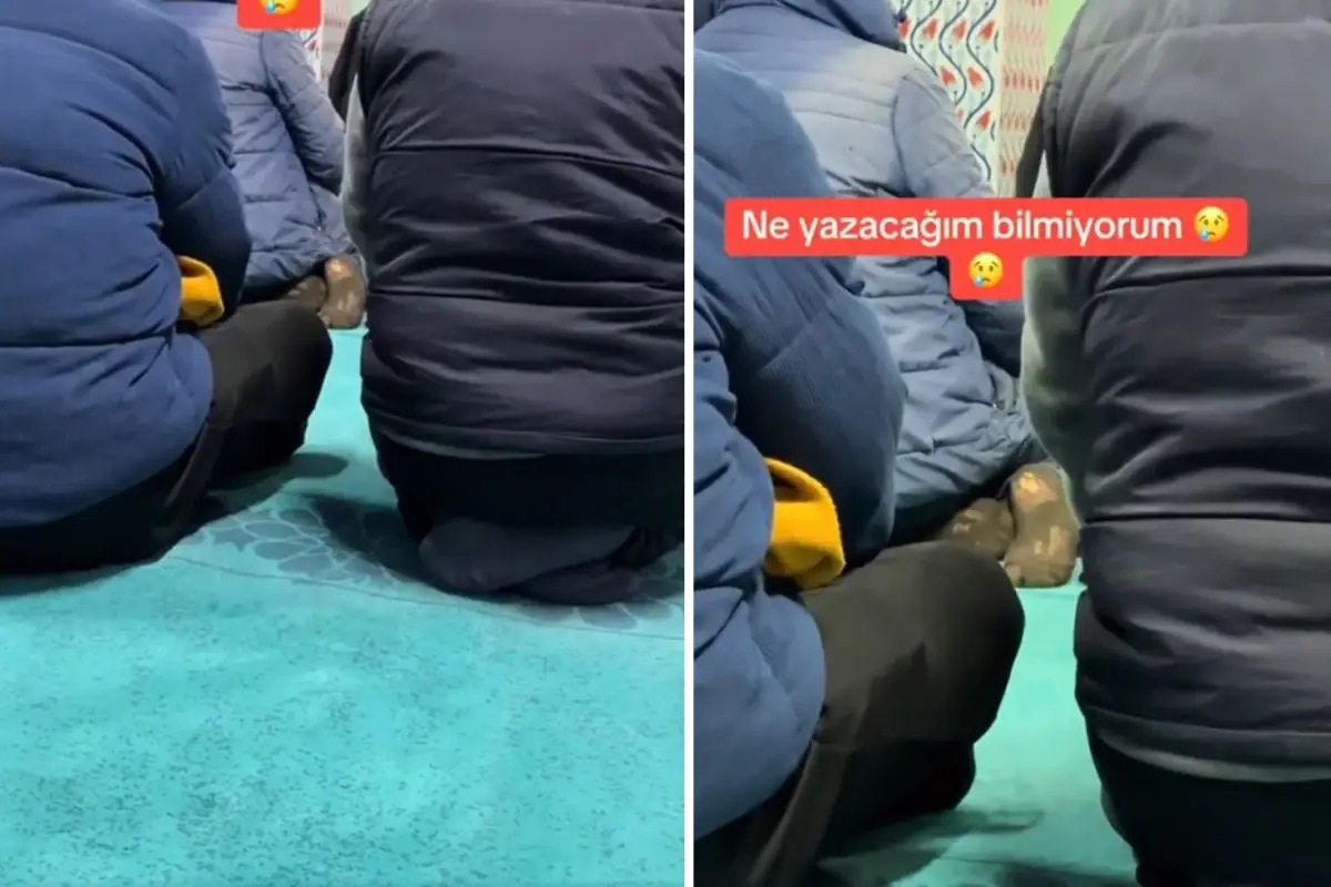 Eskişehir'de Cuma Namazına Gelen Emekçinin Yıpranmış Çorapları Sosyal Medyada Gündemde