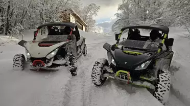 Samanlı Dağları'nda karla kaplı patika