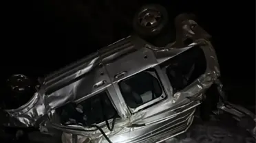 Kaza sonrası araç enkazı