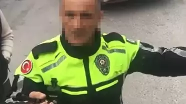 Polis denetiminde kimlik vermeyen sürücünün fotoğrafı