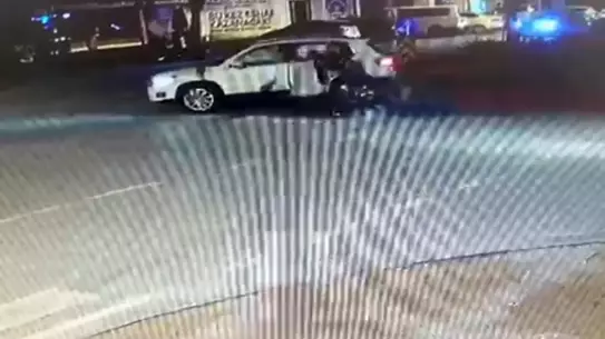 Kaza sonrası motosiklet enkazı