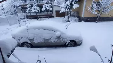 Tokat’taki karla kaplı yollar