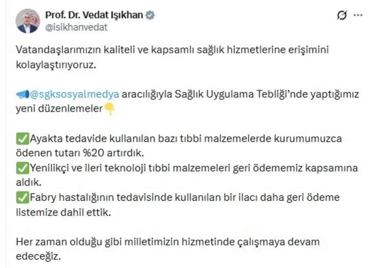 SGK’nın Yeni Sağlık Uygulama Tebliği: Erişim Kolaylaştı, Geri Ödemeler Artırıldı