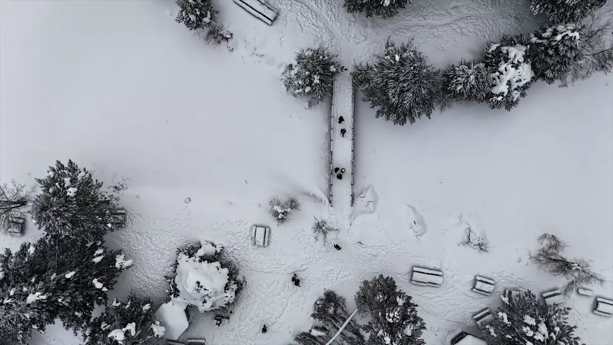 Domaniç Dağları Beyaz Bir Battaniyeye Bürüldü: Kar Keyfi Zirvede