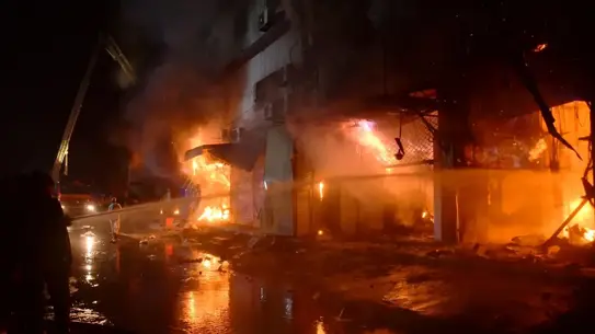 Yangın anında çekilmiş fotoğraf