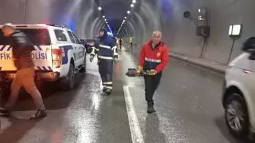 Kazanın gerçekleştiği tünel içinde araçlar