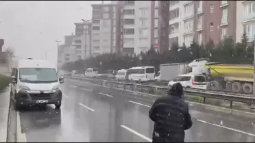 İstanbul’da kar yağışı manzarası