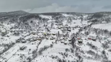 Çangal Dağı karla kaplı zirvesi