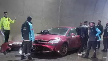 Kaza sonrası yıkılan araçlar