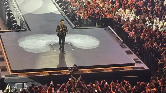 Tarkan konserinde sahnede