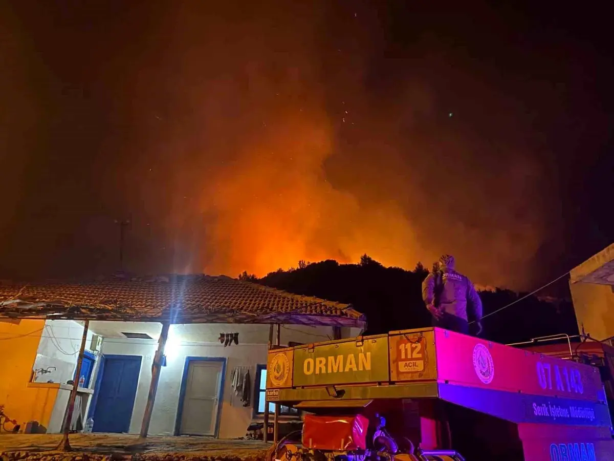 Serik’te Orman Yangını: İtfaiye ve Orman İşletme Müdahalesi