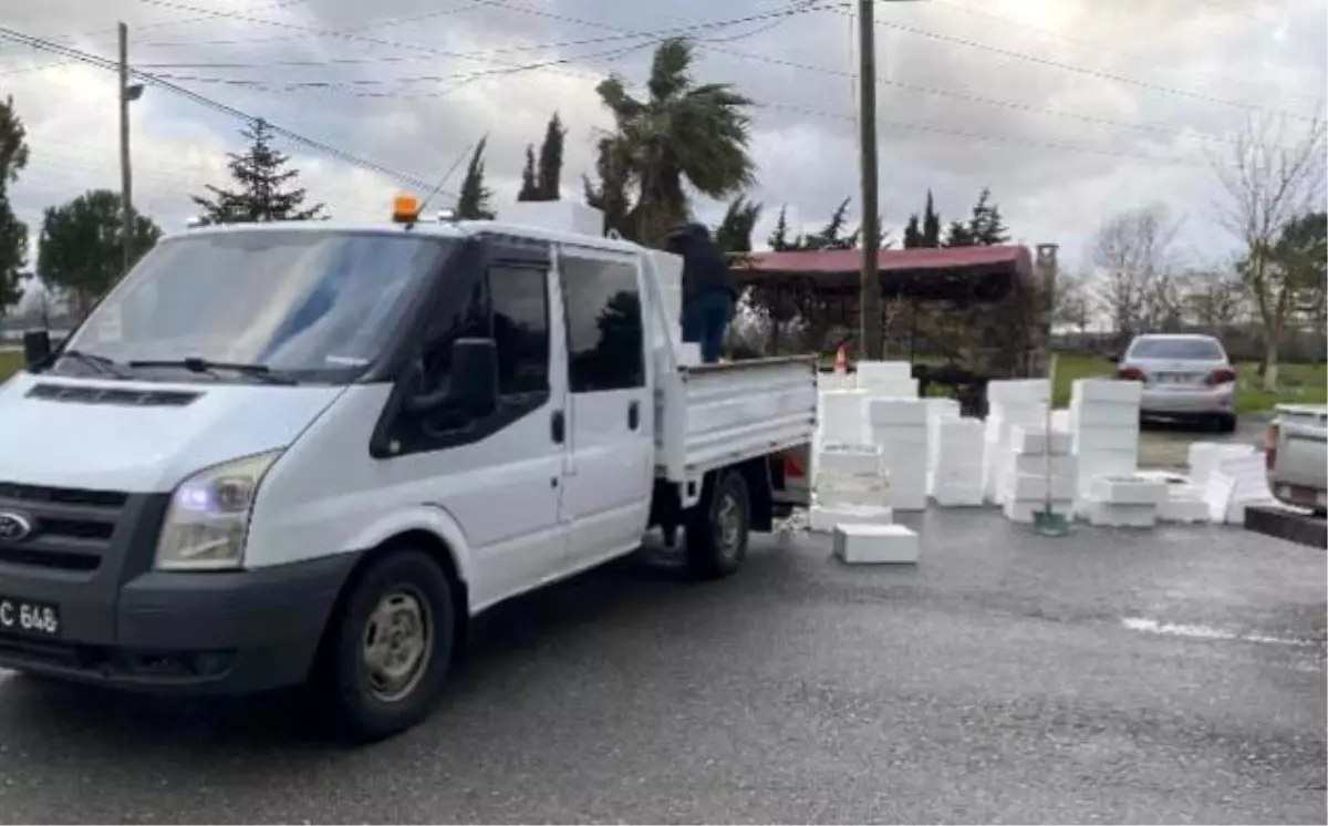 Bafra’da Yol Kontrolünde 2,6 Ton Kaçak Mezgit Balığına El Konuldu