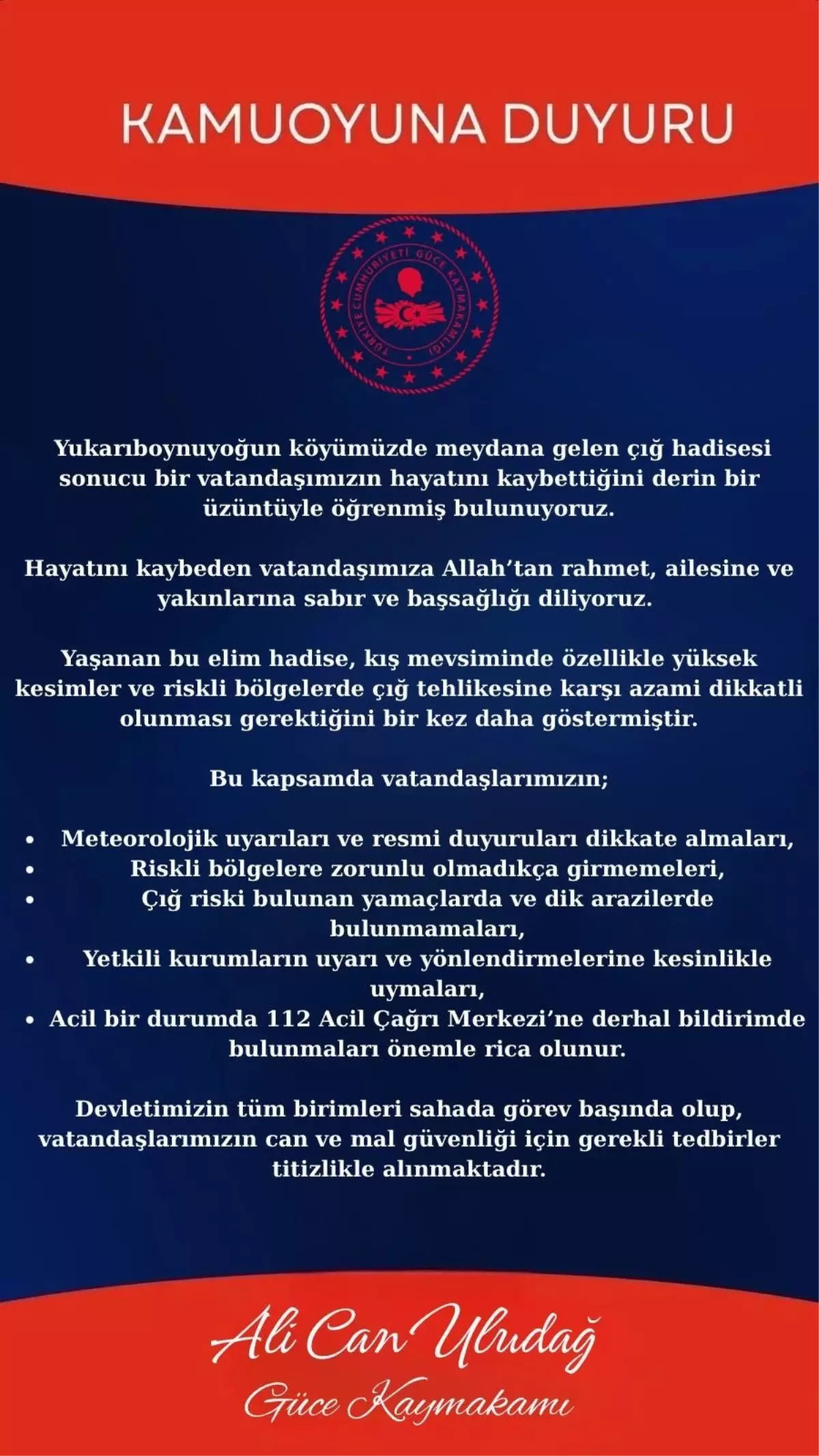 Giresun’da Çığ Felaketi: Çoban Mustafa Yiğit Hayatını Kaybetti